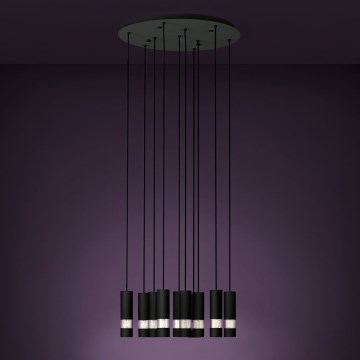 Eglo - LED Chandelier on a string 10xGU10/4,6W/230V black