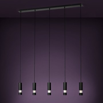 Eglo - LED Chandelier on a string 5xGU10/4,6W/230V black