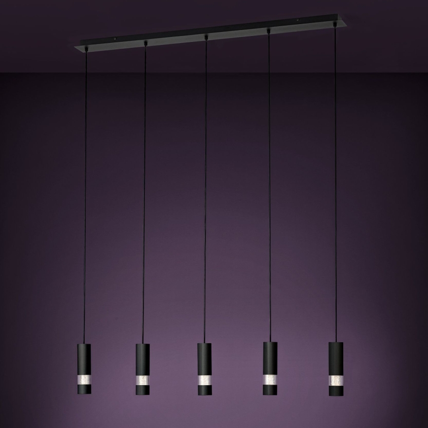 Eglo - LED Chandelier on a string 5xGU10/4,6W/230V black