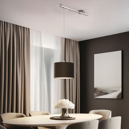 Eglo - LED Chandelier on a string CALCENA 1xE27/60W/230V chrome/brown