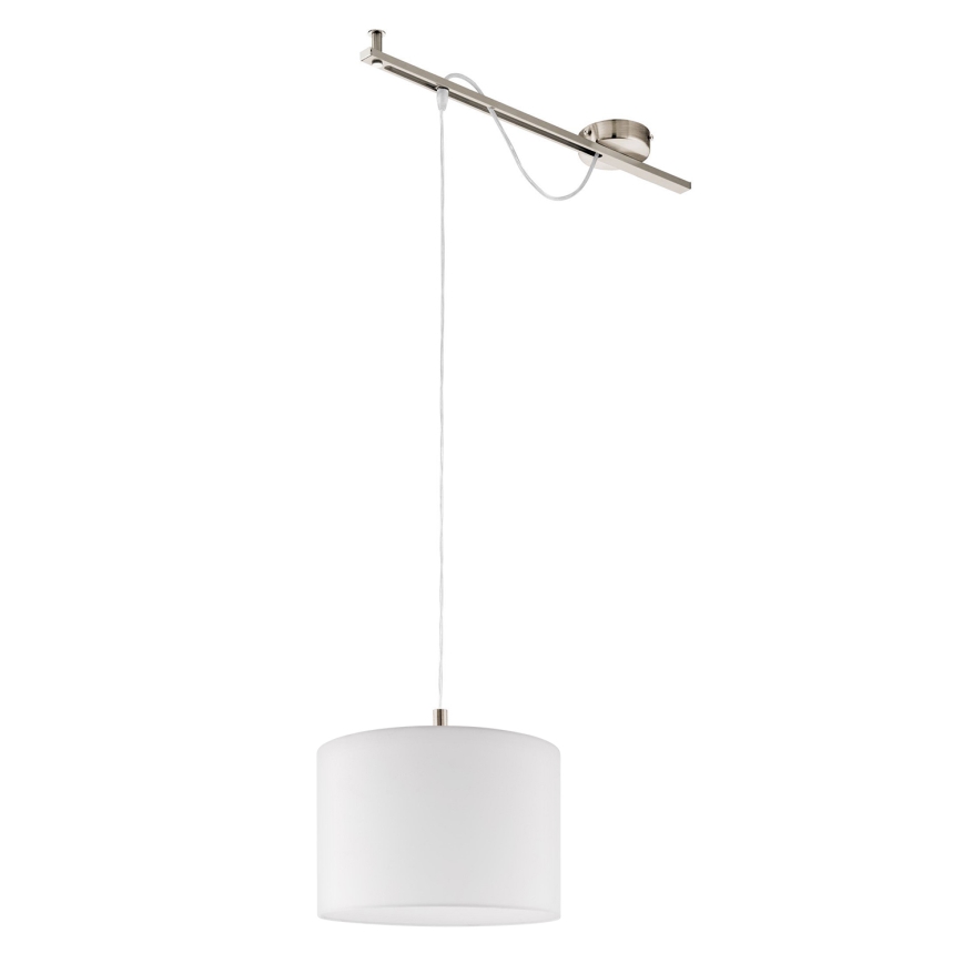 Eglo - LED  Chandelier on a string CALCENA 1xE27/60W/230V matte chrome/white