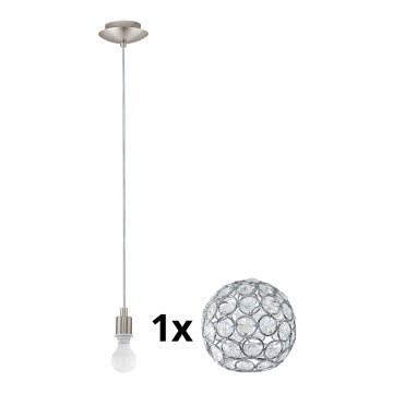 Eglo - LED Chandelier on a string MY CHOICE 1xE14/4W/230V  matte chrome