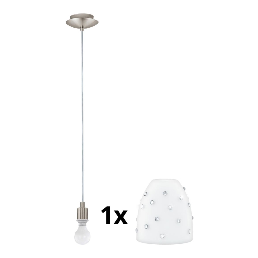 Eglo - LED Chandelier on a string MY CHOICE 1xE14/4W/230V  matte chrome/white