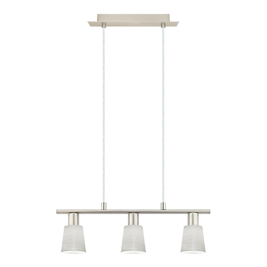 Eglo - LED Chandelier on a string MY CHOICE 3xE14/4W/230V matte chrome/creamy