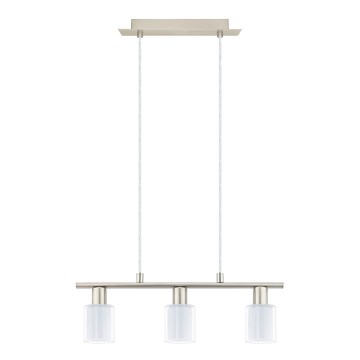 Eglo - LED Chandelier on a string MY CHOICE 3xE14/4W/230V matte chrome/white