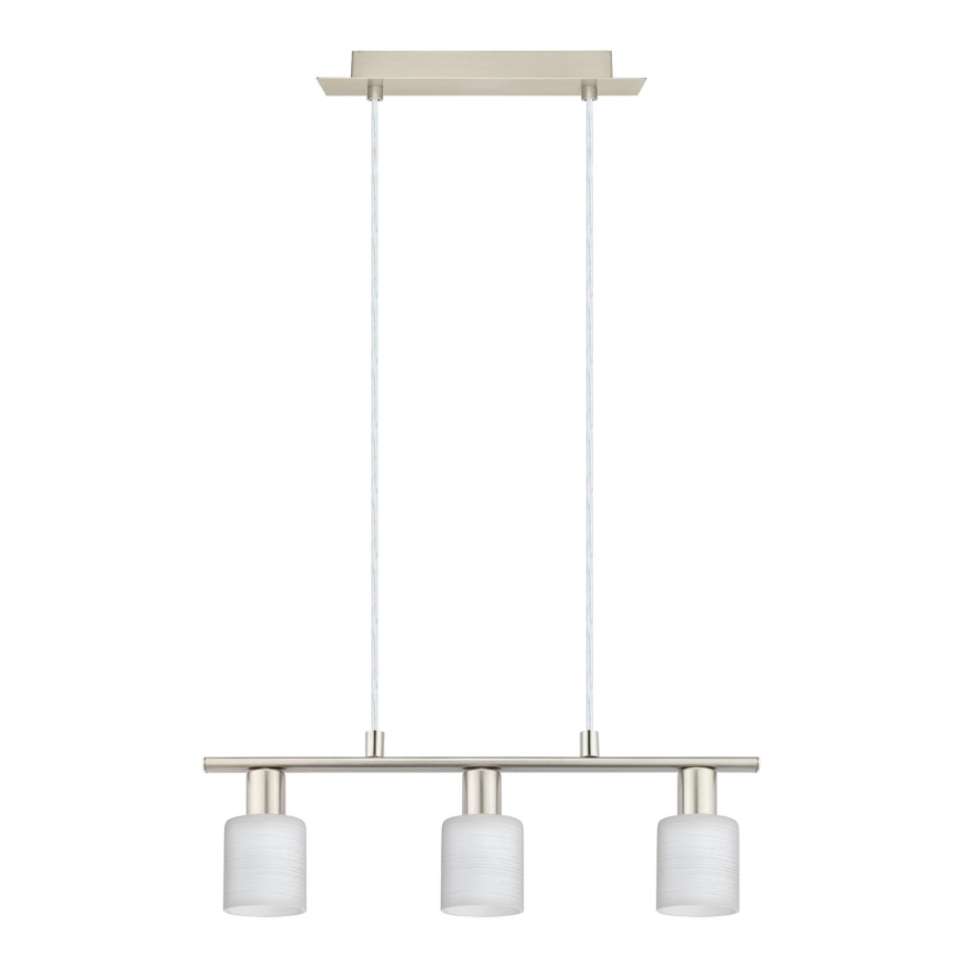 Eglo - LED Chandelier on a string MY CHOICE 3xE14/4W/230V matte chrome/white