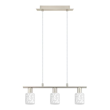 Eglo - LED Chandelier on a string MY CHOICE 3xE14/4W/230V matte chrome/white