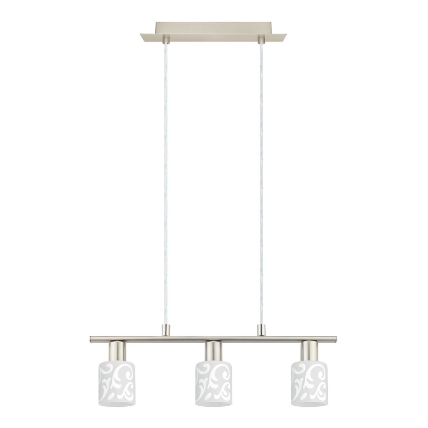 Eglo - LED Chandelier on a string MY CHOICE 3xE14/4W/230V matte chrome/white