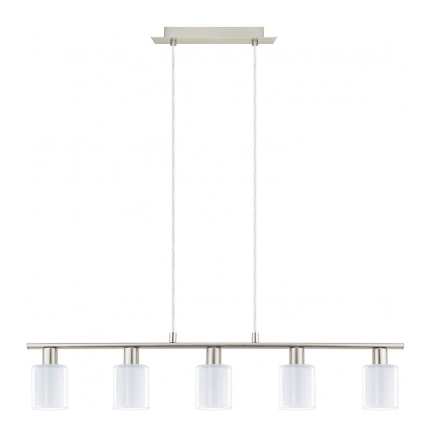 Eglo - LED Chandelier on a string MY CHOICE 5xE14/4W/230V matte chrome/white