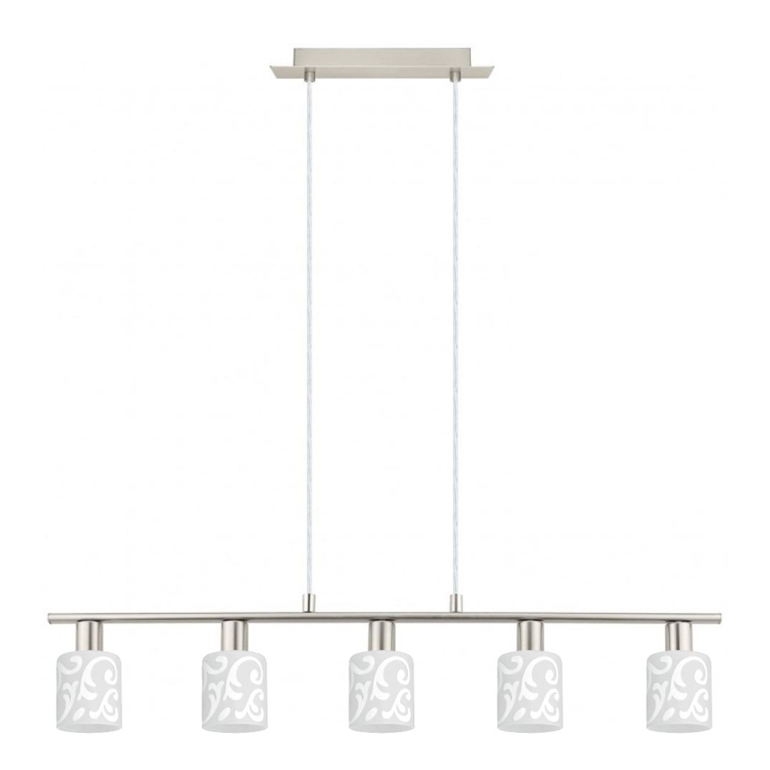 Eglo - LED Chandelier on a string MY CHOICE 5xE14/4W/230V matte chrome/white