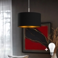 Eglo - LED Chandelier on a string TUNJA 1xE27/60W/230V black