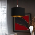 Eglo - LED Chandelier on a string TUNJA 1xE27/60W/230V black