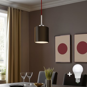 Eglo - LED Chandelier on a string TUNJA 1xE27/60W/230V brown