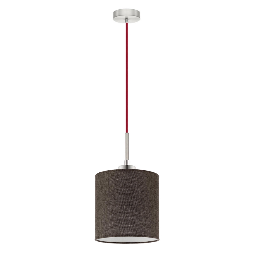 Eglo - LED Chandelier on a string TUNJA 1xE27/60W/230V brown
