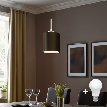 Eglo - LED Chandelier on a string TUNJA 1xE27/60W/230V brown