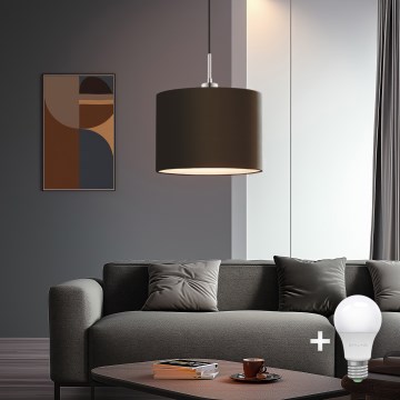 Eglo - LED Chandelier on a string TUNJA 1xE27/60W/230V brown