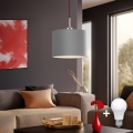 Eglo - LED Chandelier on a string TUNJA 1xE27/60W/230V grey
