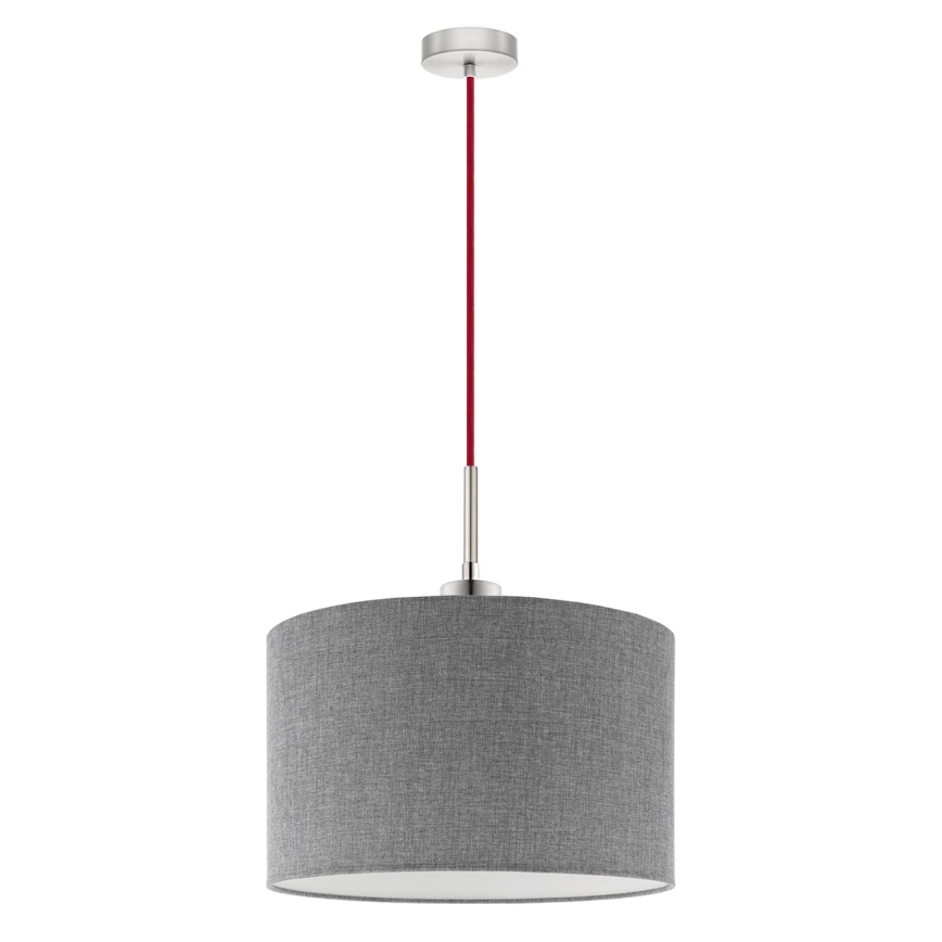 Eglo - LED Chandelier on a string TUNJA 1xE27/60W/230V grey