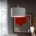 Eglo - LED Chandelier on a string TUNJA 1xE27/60W/230V grey