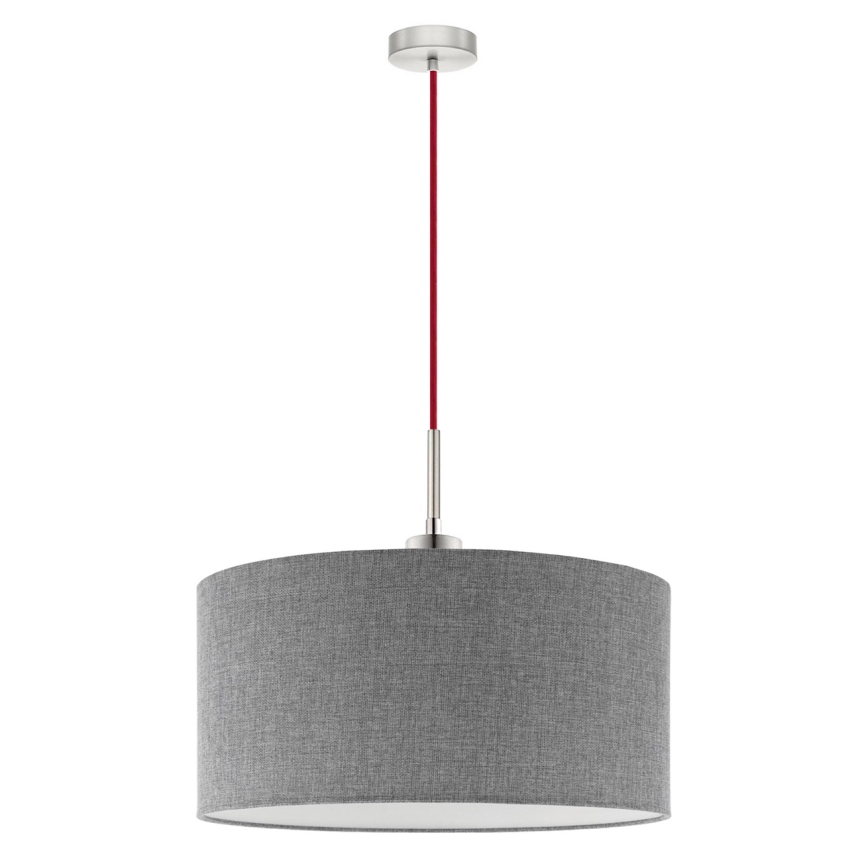 Eglo - LED Chandelier on a string TUNJA 1xE27/60W/230V grey