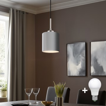Eglo - LED Chandelier on a string TUNJA 1xE27/60W/230V grey