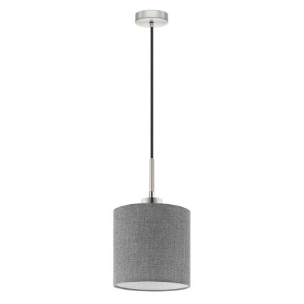 Eglo - LED Chandelier on a string TUNJA 1xE27/60W/230V grey