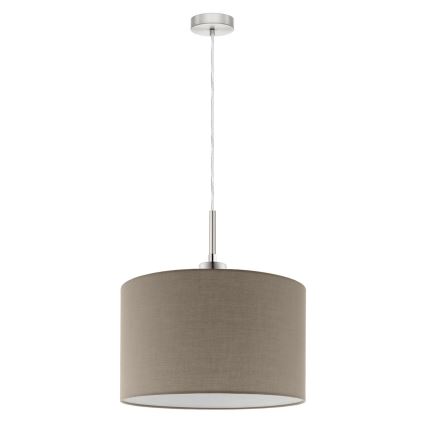 Eglo - LED Chandelier on a string TUNJA 1xE27/60W/230V taupe