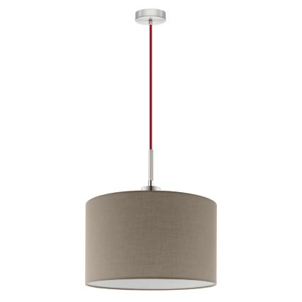 Eglo - LED Chandelier on a string TUNJA 1xE27/60W/230V taupe