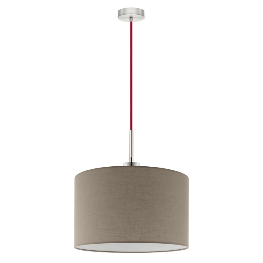 Eglo - LED Chandelier on a string TUNJA 1xE27/60W/230V taupe