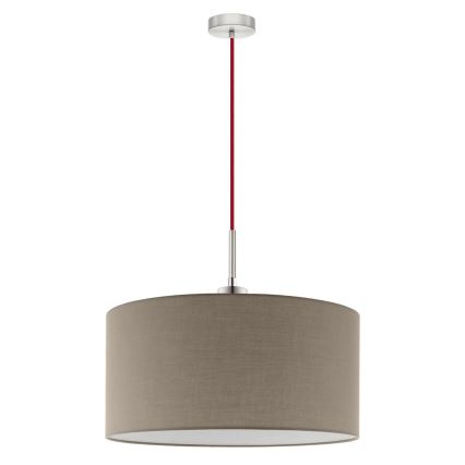 Eglo - LED Chandelier on a string TUNJA 1xE27/60W/230V taupe