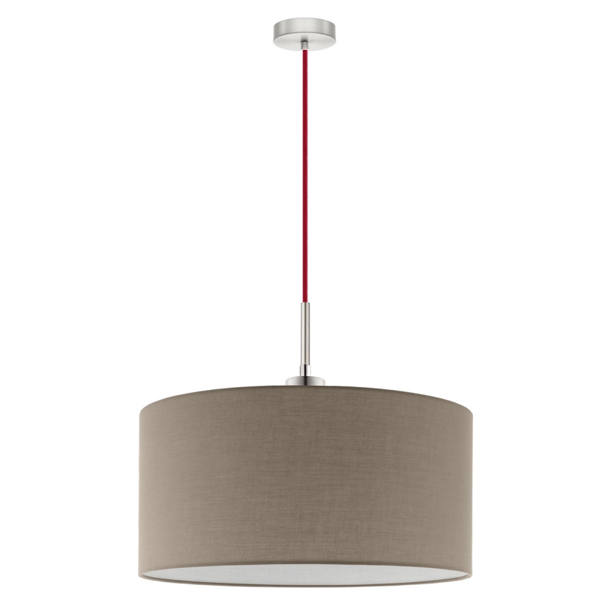 Eglo - LED Chandelier on a string TUNJA 1xE27/60W/230V taupe