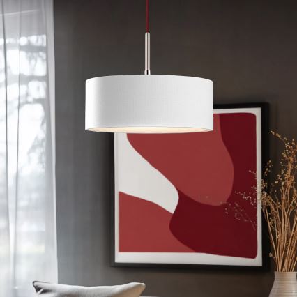 Eglo - LED Chandelier on a string TUNJA 1xE27/60W/230V white