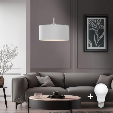 Eglo - LED Chandelier on a string TUNJA 1xE27/60W/230V white