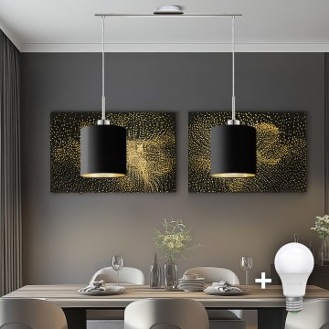 Eglo - LED Chandelier on a string TUNJA 2xE27/60W/230V black