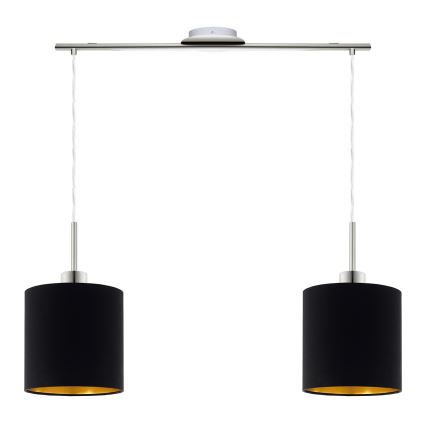 Eglo - LED Chandelier on a string TUNJA 2xE27/60W/230V black