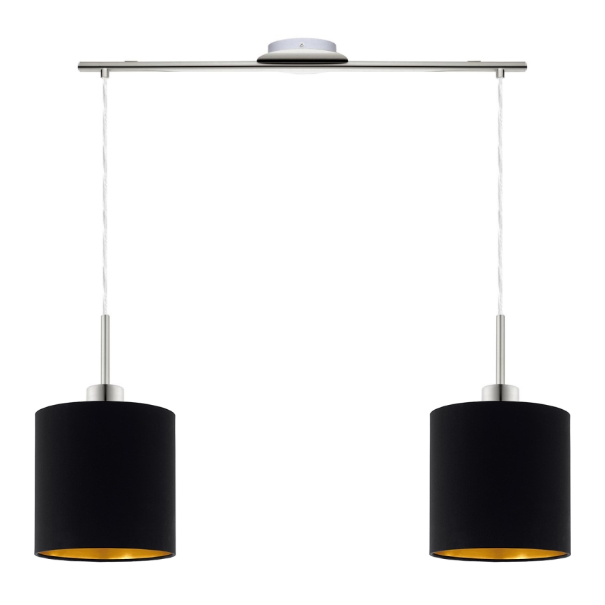 Eglo - LED Chandelier on a string TUNJA 2xE27/60W/230V black