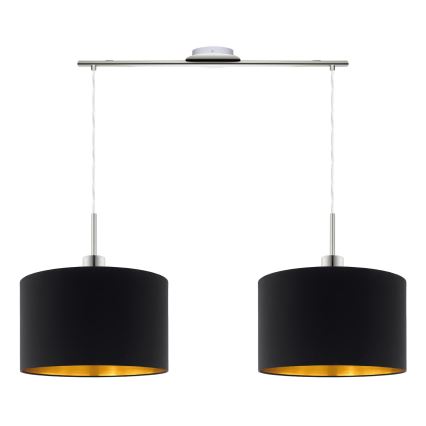Eglo - LED Chandelier on a string TUNJA 2xE27/60W/230V black