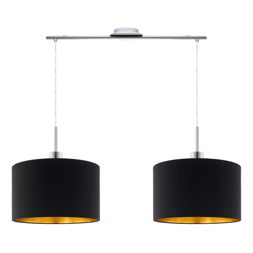 Eglo - LED Chandelier on a string TUNJA 2xE27/60W/230V black