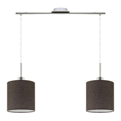 Eglo - LED Chandelier on a string TUNJA 2xE27/60W/230V brown