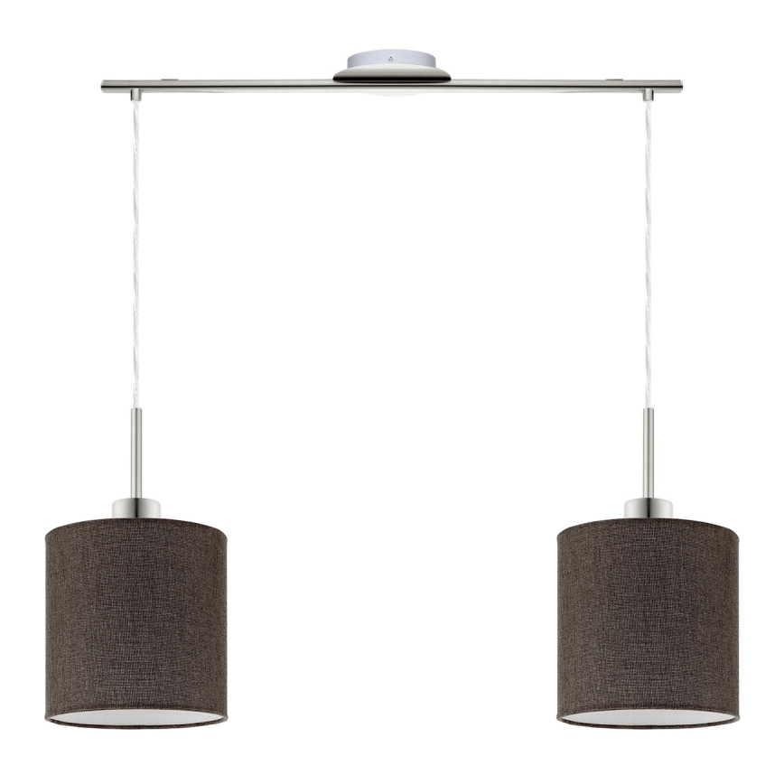 Eglo - LED Chandelier on a string TUNJA 2xE27/60W/230V brown