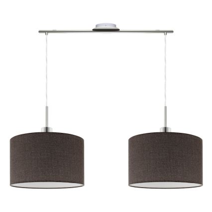 Eglo - LED Chandelier on a string TUNJA 2xE27/60W/230V brown