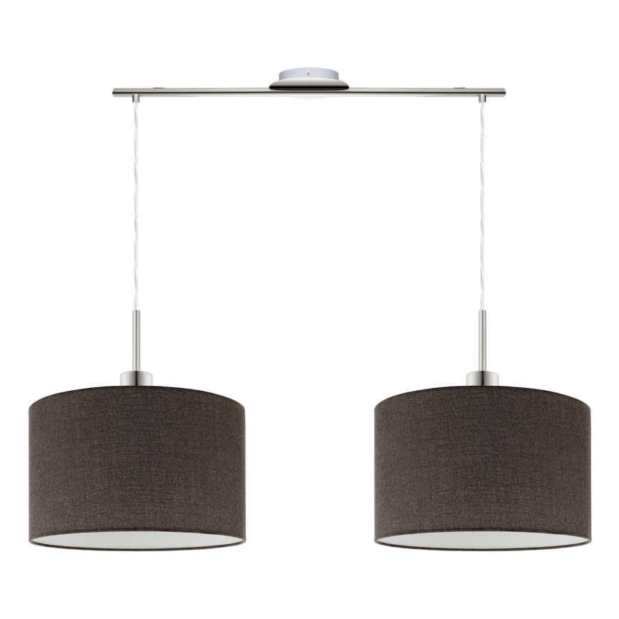 Eglo - LED Chandelier on a string TUNJA 2xE27/60W/230V brown