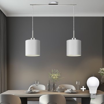 Eglo - LED Chandelier on a string TUNJA 2xE27/60W/230V white