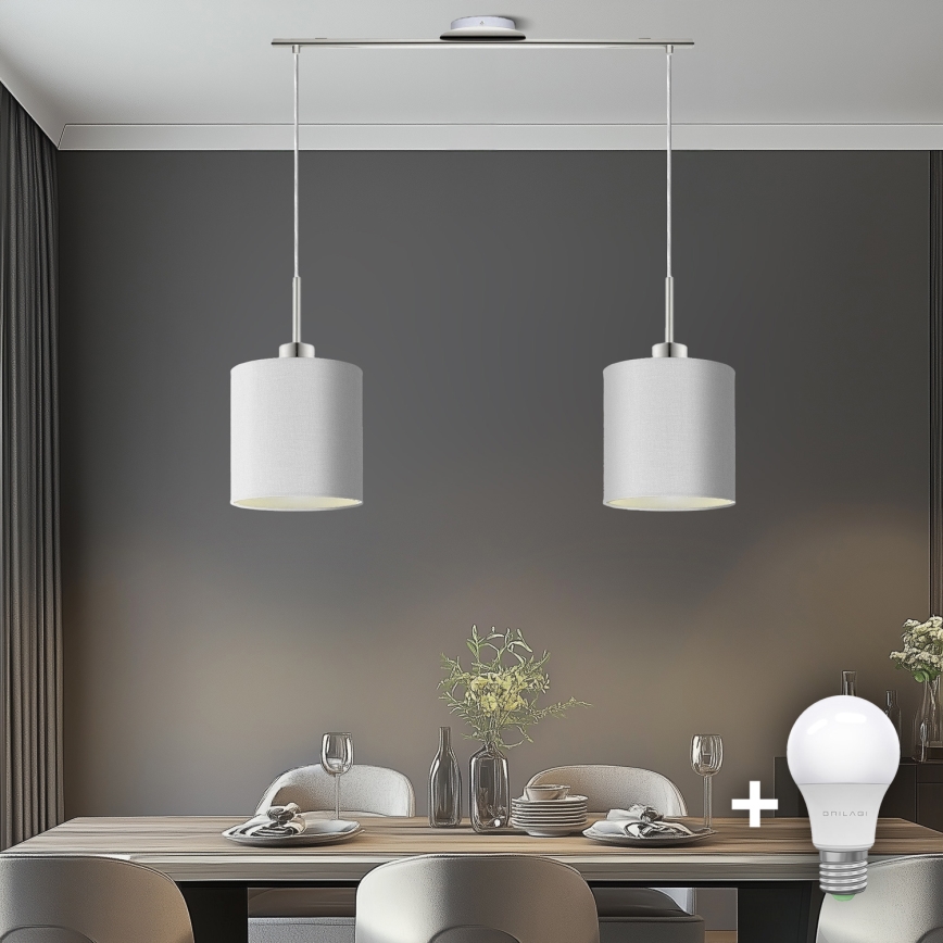Eglo - LED Chandelier on a string TUNJA 2xE27/60W/230V white
