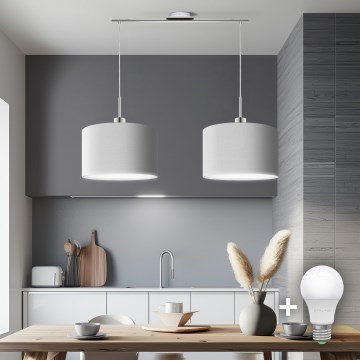 Eglo - LED Chandelier on a string TUNJA 2xE27/60W/230V white