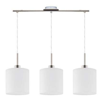 Eglo - LED Chandelier on a string TUNJA 3xE27/60W/230V white