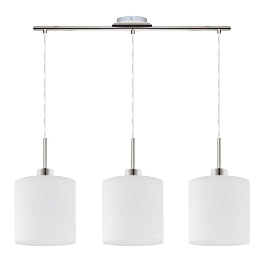 Eglo - LED Chandelier on a string TUNJA 3xE27/60W/230V white