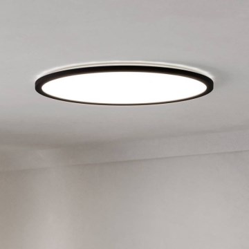 Eglo - LED Dimmable bathroom ceiling light LED/16,8W/230V 2700-6500K d. 50 cm IP44 black + remote control