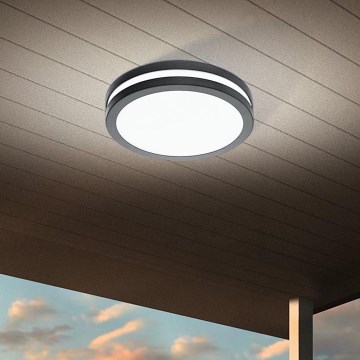 Eglo - LED Dimmable bathroom ceiling light LOCANA-C LED/14W/230V Bluetooth IP44 anthracite