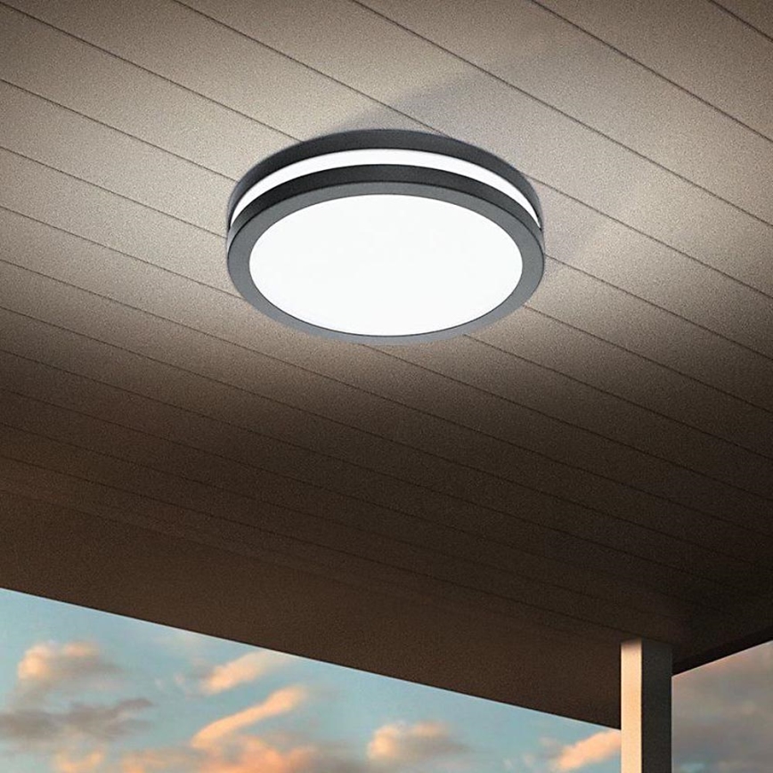 Eglo - LED Dimmable bathroom ceiling light LOCANA-C LED/14W/230V Bluetooth IP44 anthracite